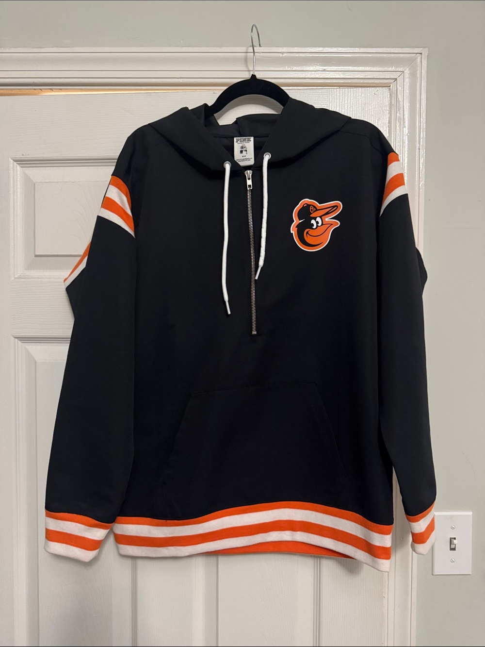 Baltimore Orioles Black & Orange Pullover Wind Breaker